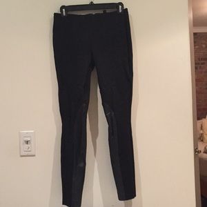 J.crew ponte black leggings with back zipper s0